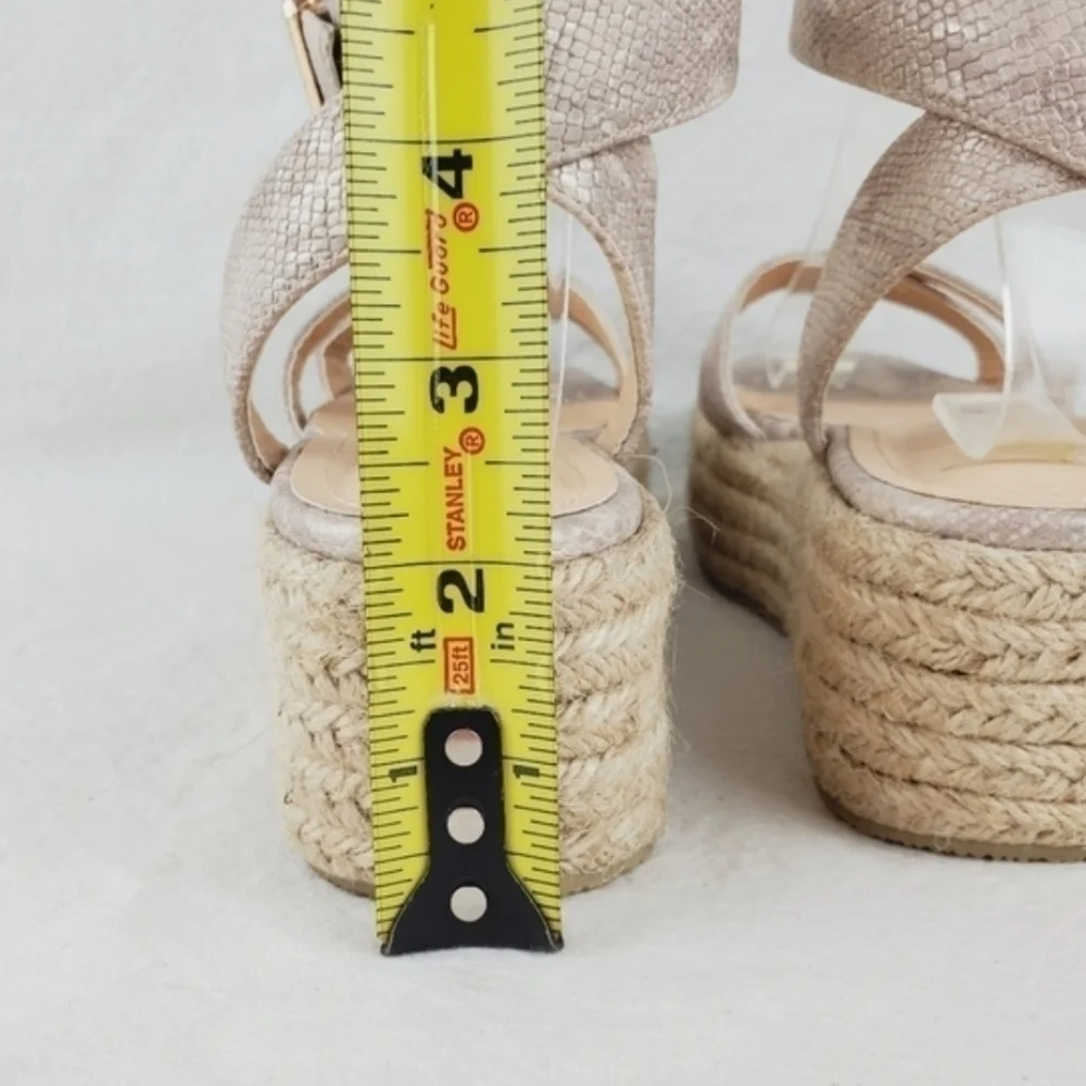 Lulus platform espadrille sandals size 7